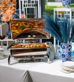 Food on serve table Image